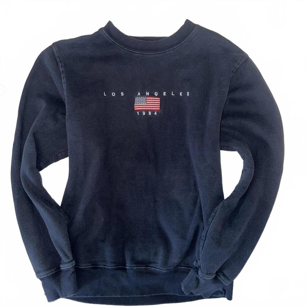 J Galt Los Angeles 1984 Navy Crewneck